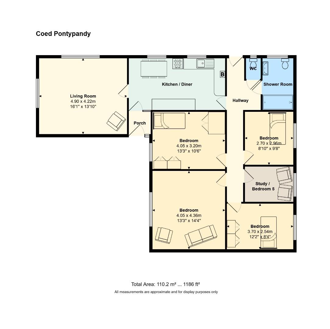 Floorplan for Pontypandy Lane, Caerphilly